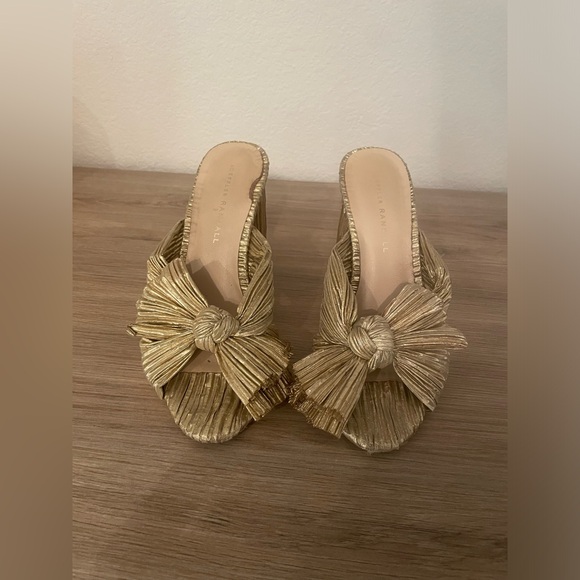 Loeffler Randall Gold Penny Knot Heel - Picture 1 of 2